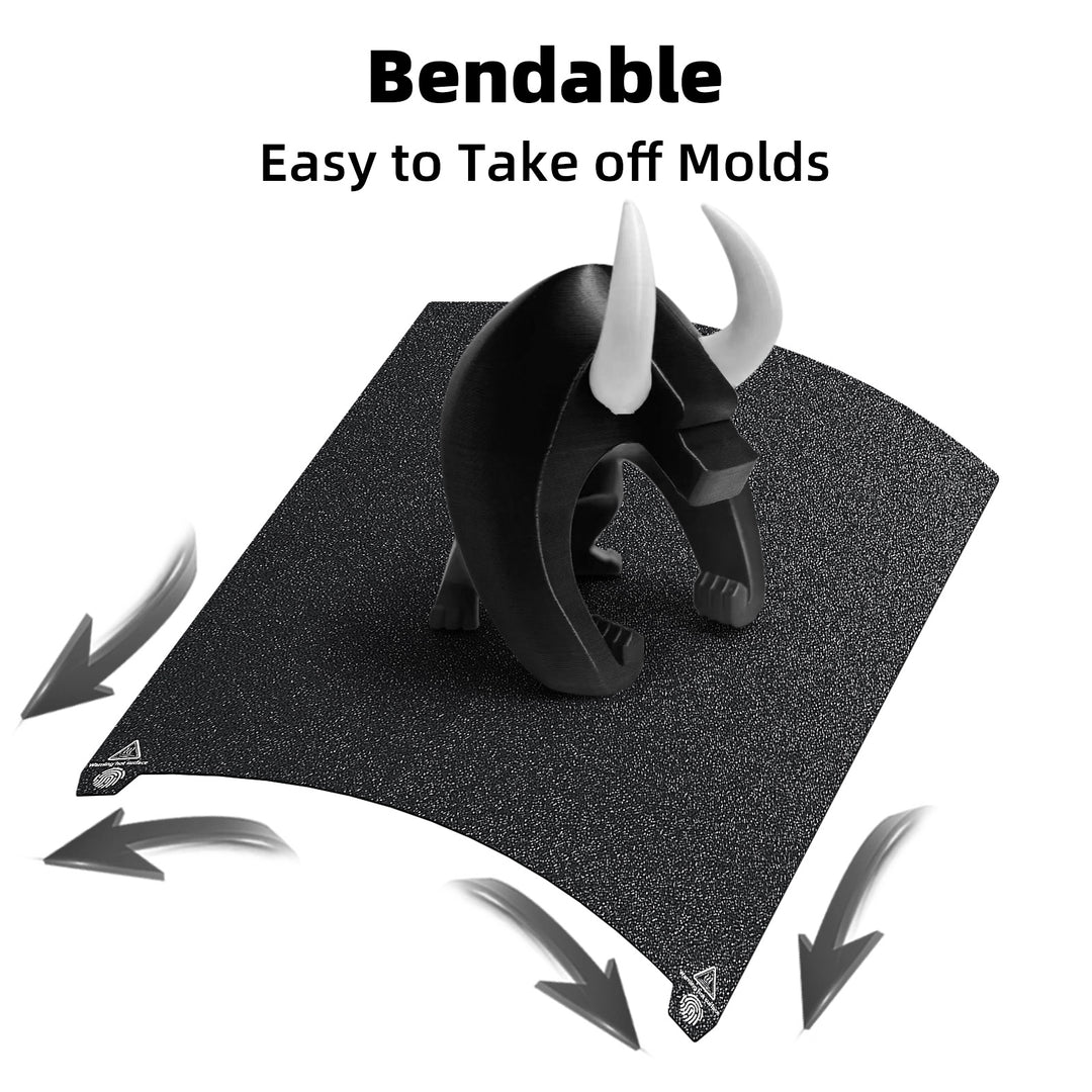 IdeaFormer 両面テクスチャ加工 ブラック PEI スプリングスチール ビルドプレート 370×370mm Creality K2 Plus用