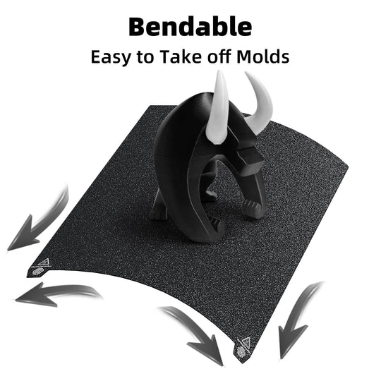 IdeaFormer 両面テクスチャ加工 ブラック PEI スプリングスチール ビルドプレート 370×370mm Creality K2 Plus用