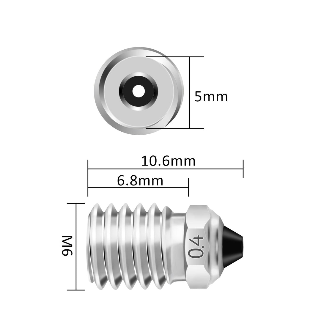 IdeaFormer Duplex Metal Printing Head Nozzle for Bambu Lab X1/X1C/X1E/P1P/P1S Printer, Copper Alloy+Hardened Steel Nozzle for Bambu Lab X1/P1 Series Printer