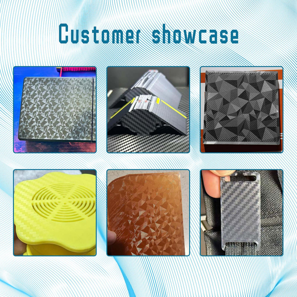 IdeaFormer Smooth Diamond PEO+Carbon Fiber PET Spring Steel Build Plate, 260×271mm for Elegoo Centauri Carbon