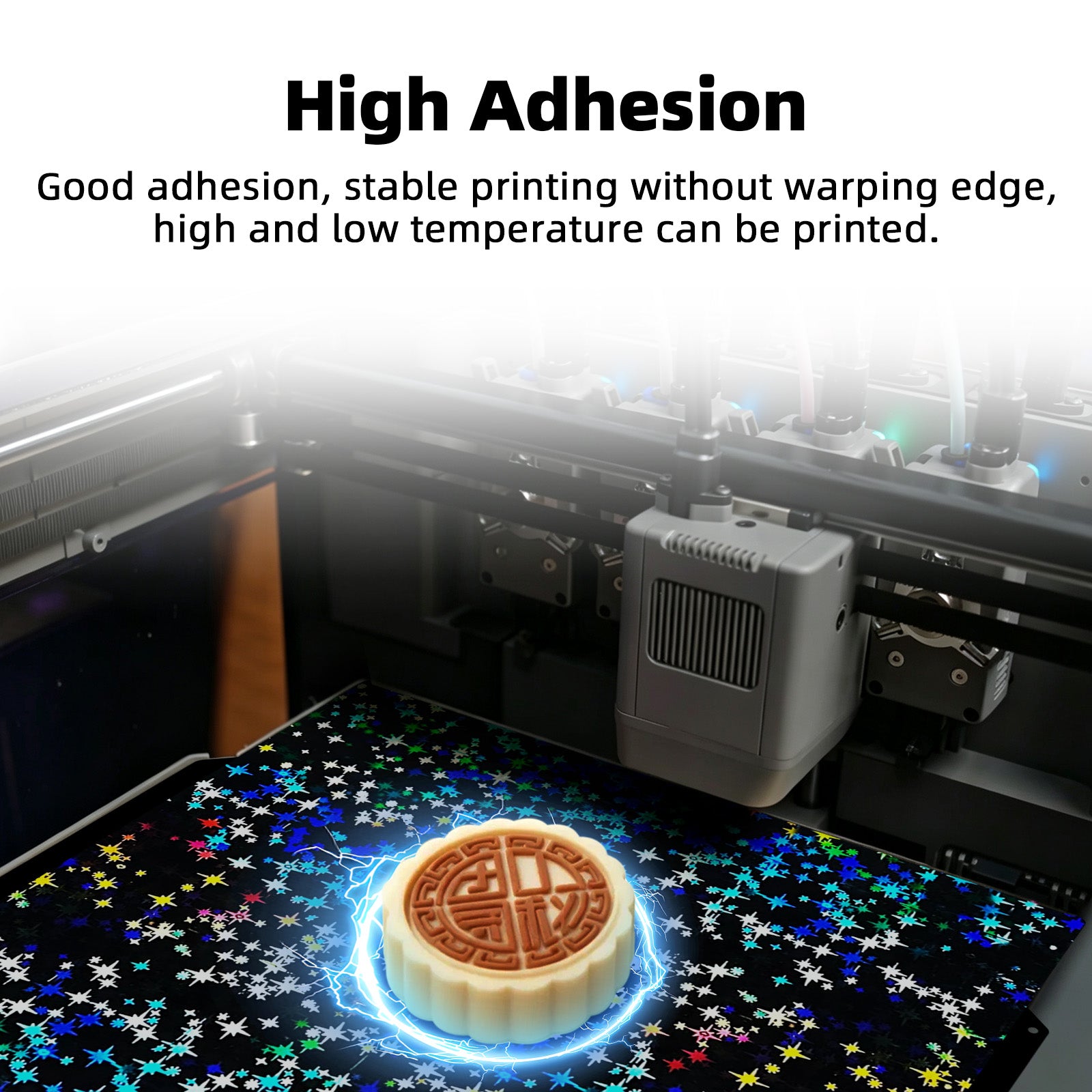 IdeaFormer-3D Rainbow Confetti PEF+Galaxy PEY Spring Steel Build Plate 266x290mm for Flashforge Creator 5/5 Pro