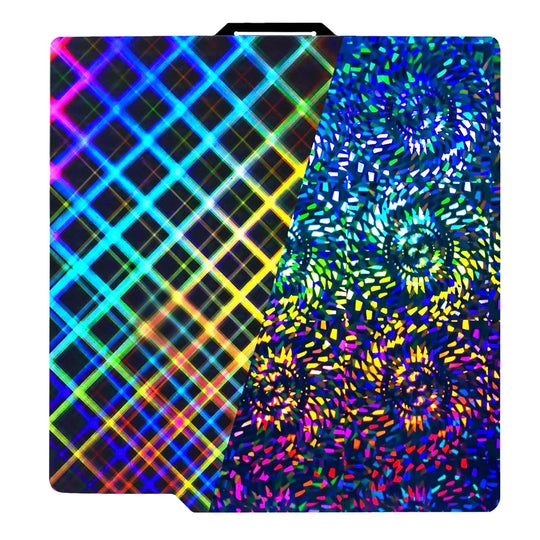 IdeaFormer Rainbow Confetti PEF+Galaxy PEY Spring Steel Build Plate, 257×257mm for Bambu Lab X1 X1C X1E P1P P1S A1