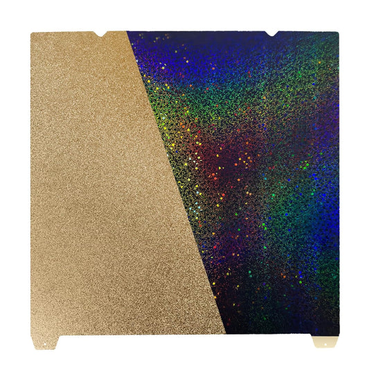 IdeaFormer Rainbow Starry PEY+Textured Gold PEI Spring Steel Build Plate, 235x235mm for Creality K1C/K1/SE/Ender 5 S1/Ender 3/Ender 3 Pro/Ender 3 V2/Ender 3 S1 Pro/Ender 3 Neo