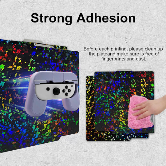 IdeaFormer Rainbow Confetti PEF+Galaxy PEY Spring Steel Build Plate, 257×257mm for Bambu Lab X1 X1C X1E P1P P1S A1