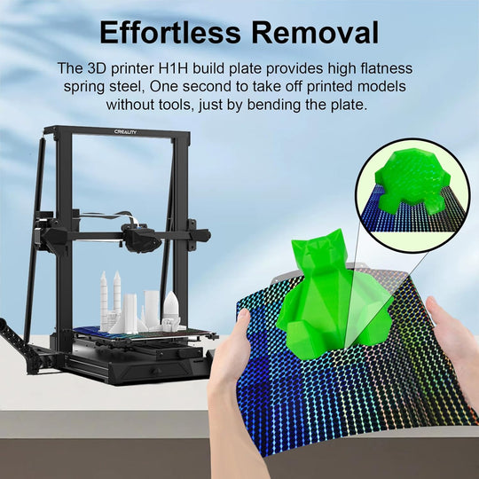 IdeaFormer Light Beam+Phantom H1H Spring Steel Build Plate with Magnetic Plate, 310×310mm for Qidi Plus 4 for Artillery Sidewinder X1/X2 for Creality CR-10/CR-10S/Anet A8 Plus