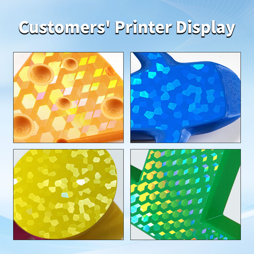 IdeaFormer Rainbow Hex Glow+Water Cube PEG Spring Steel Build Plate, 335×346mm For Bambu Lab H2C