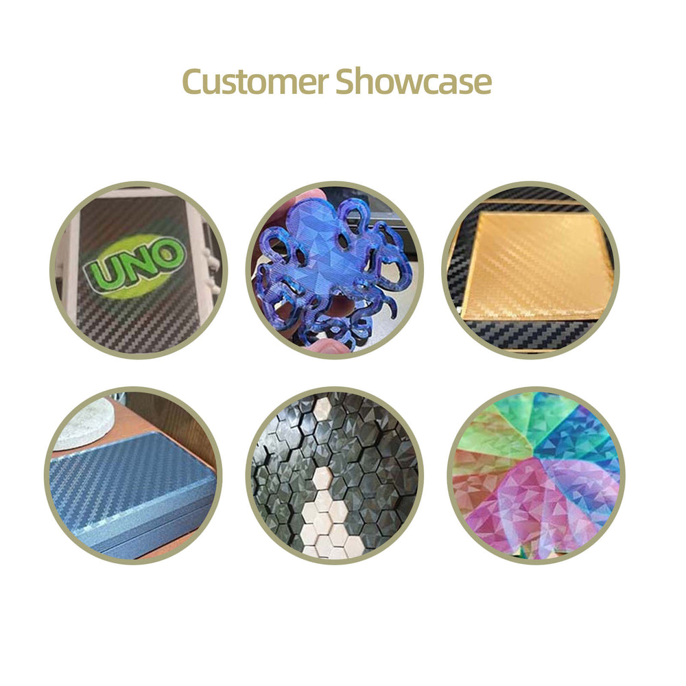 IdeaFormer Diamond PEO+Carbon Fiber PET Spring Steel Build Plate, 346×355mm for Bambu Lab H2D, 350mmx320mm Print Size