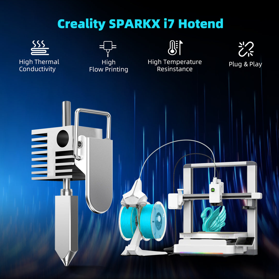 IdeaFormer Upgrade Quick-Release & High-Temperature Resistant Hotend Extruder Kit, with 0.4mm Detachable Nozzle, for Creality SPARKK i7