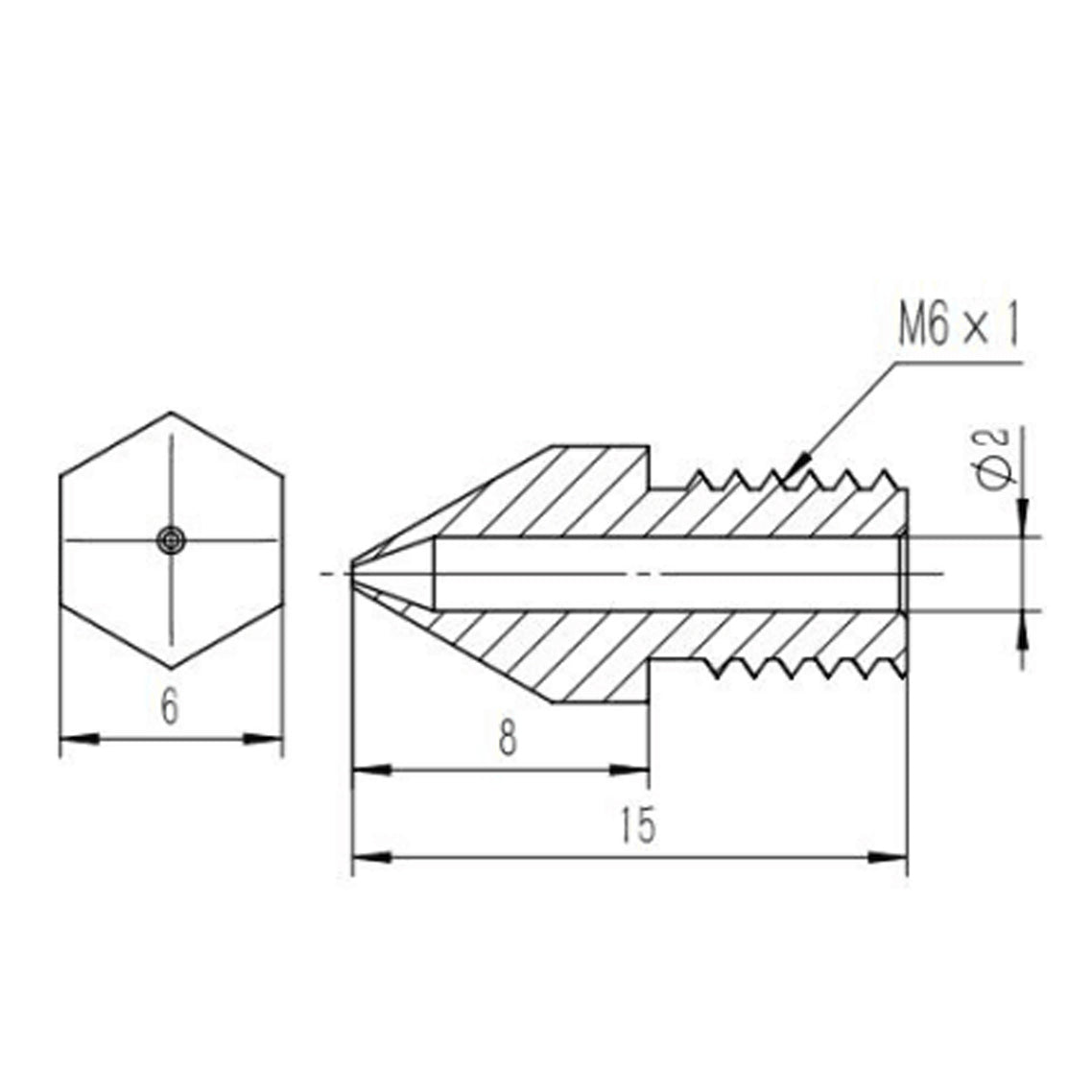 IdeaFormer 10Pcs 0.4mm 0.6mm 0.8mm 1.0mm Brass Nozzles for Conveyor Belt 3D Pritner IR3 V2