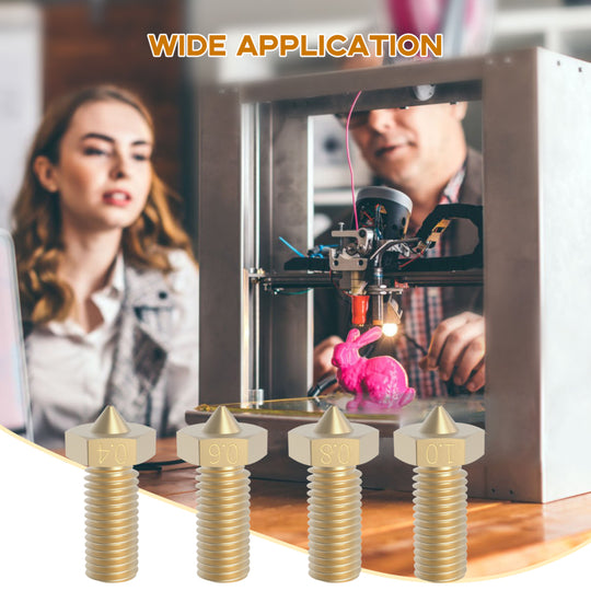 2pcs Clone CHT Volcano V6 0.4/0.6/0.8/1.0mm Brass Nozzles 3D Printer High Flow Print Head Nozzle for Anycubic Kobra Max, Vyper, and Artillery Sidewinder X1 X2 FDM 3D printers Support 1.75mm Filament