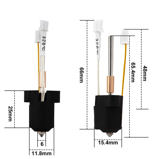 IdeaFormer K1C Ceramic Heating Block Kit, High Flow Hotend Supports 300°C High Temperature and 600mm/s High Speed Printing Printing for 3D Printer K1 Max/K1C