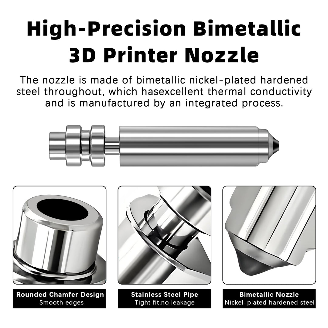 IdeaFormer 3D Printer Nozzle Replatement Parts 0.4mm Hardened Steel Nozzles for Anycubic Kobra X