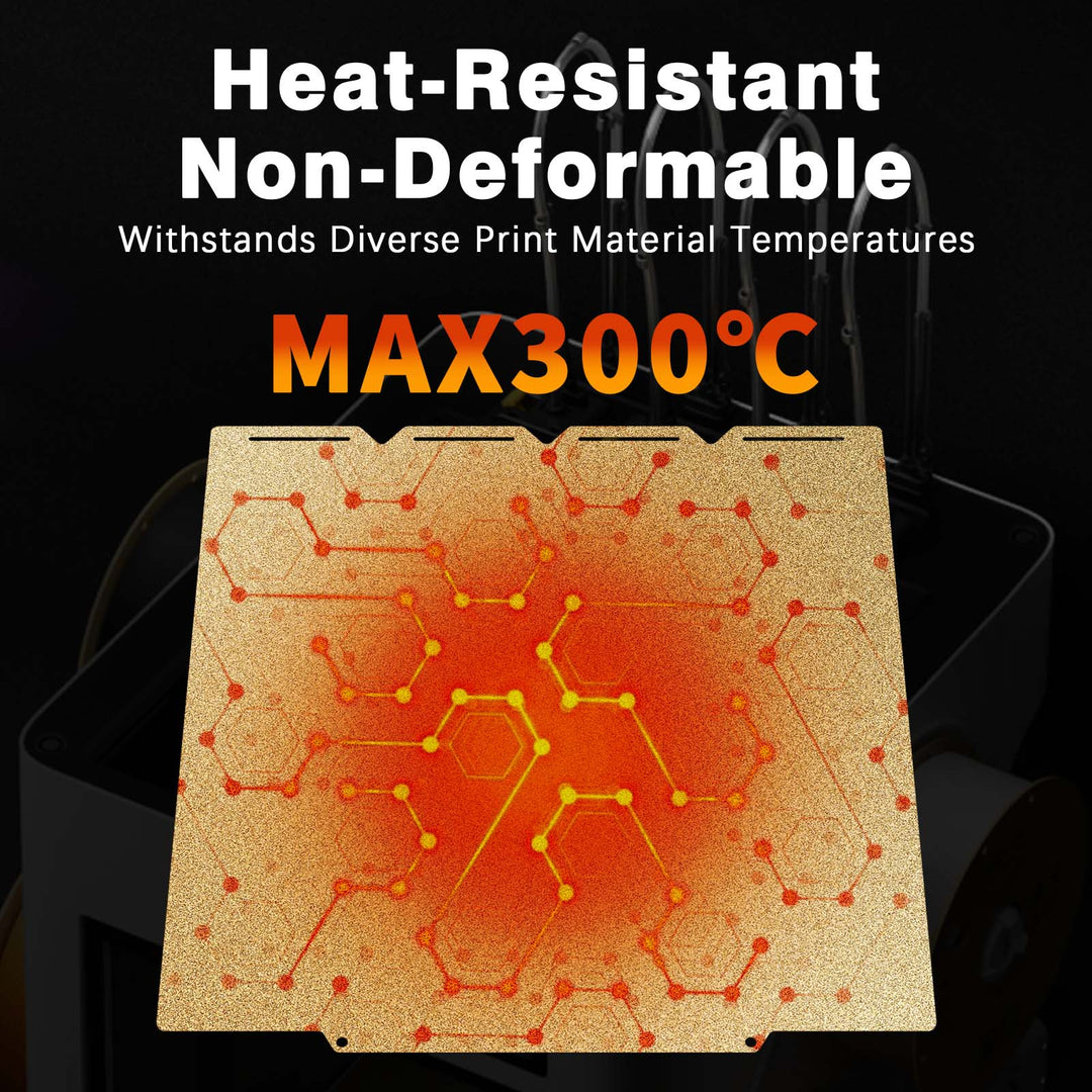IdeaFormer 両面ゴールドテクスチャPEIスプリングスチールビルドプレート、276×293mm、Snapmaker U1 3Dプリンター用、プリントサイズ270×270mm