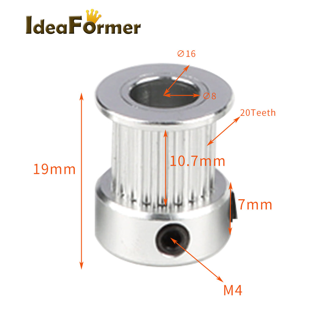IdeaFormer IR3 & IR3 V1 printer 2GT 80 teeth inner diameter 12mm outer diameter 55mm, bandwidth 10mm