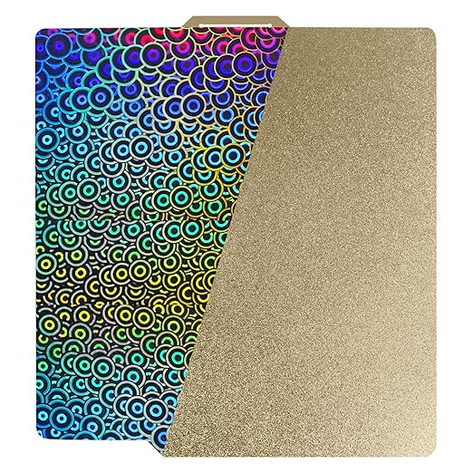 IdeaFormer Smooth Kaleidoscope PEK+Textured PEI  Spring Steel Build Plate, 257×257mm for Bambu Lab X1 X1C X1E P1P P1S A1