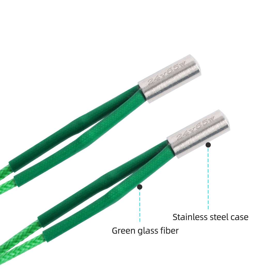 IdeaFormer 2PCS Upgrade 6x15MM 24V 65W V6 Hotend High Temperature Heater Cartridge Element Compatible with VORON V2.4 V0.1 V1.8 3D Printer, Dragonfly BMS BMO Hotend/Dragon Hotend