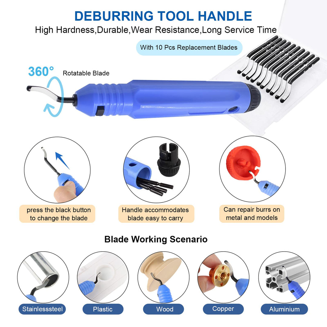 62PCS 3D Printer Tools Set Print Tool Kit Includes Cleaning Tools Deburring & Disassembly Tool Storage Bag for 3D Printing Maintenance Cleaning Removing Trimming Finishing Accessories