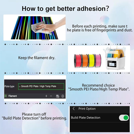 IdeaFormer Rainbow Streak+Phantom H1H Spring Steel Build Plate, 184×184mm for Bambu Lab A1 MIni
