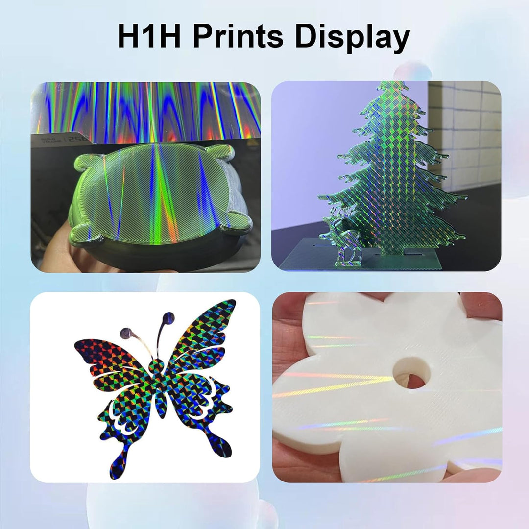 IdeaFormer Rainbow Streak+Phantom H1H Spring Steel Build Plate, 184×184mm for Bambu Lab A1 MIni