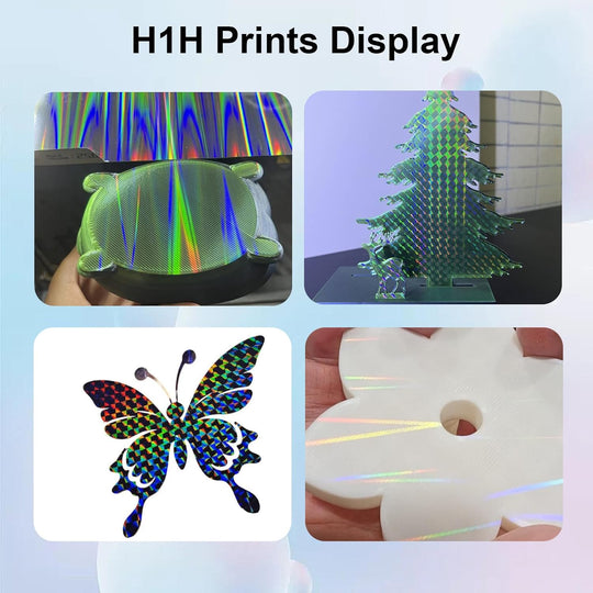 IdeaFormer Rainbow Streak+Phantom H1H Spring Steel Build Plate, 184×184mm for Bambu Lab A1 MIni