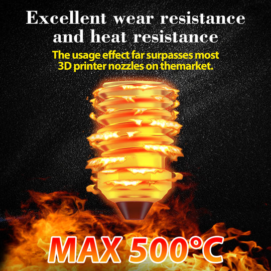 IdeaFormer Duplex Metal Printing Head Nozzle for Bambu Lab X1/X1C/X1E/P1P/P1S Printer, Copper Alloy+Hardened Steel Nozzle for Bambu Lab X1/P1 Series Printer