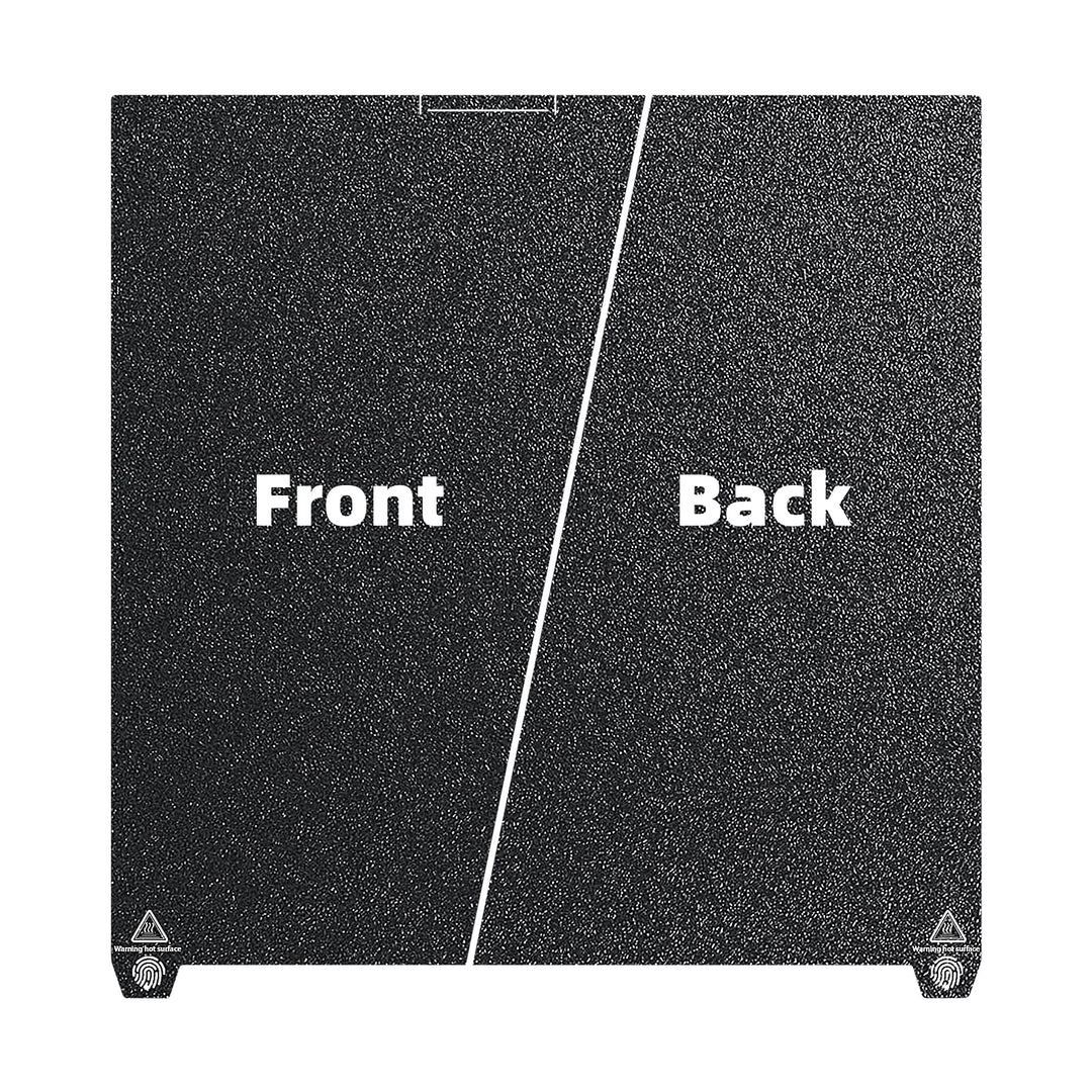 IdeaFormer 両面テクスチャ加工 ブラック PEI スプリングスチール ビルドプレート 370×370mm Creality K2 Plus用