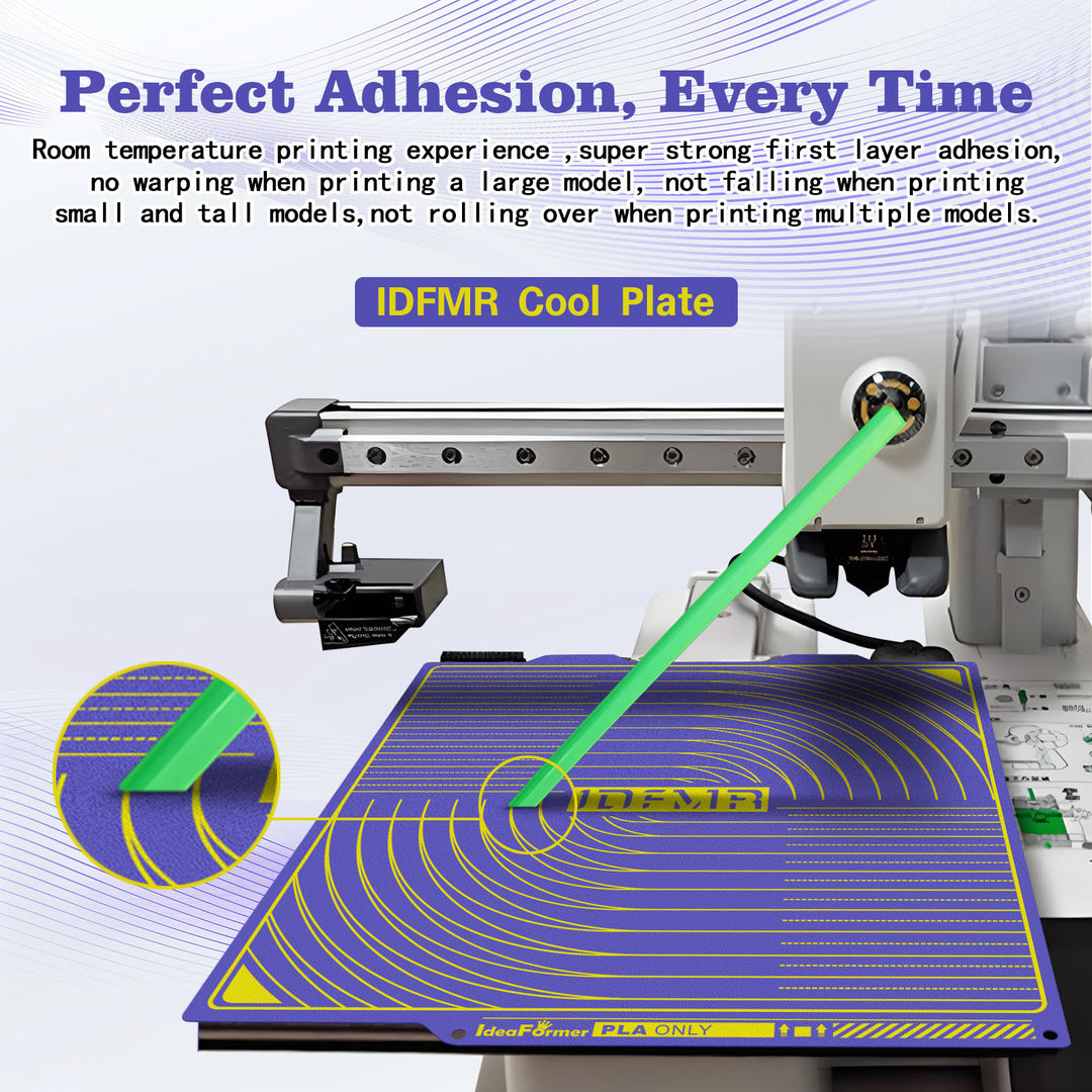 IdeaFormer Purple Textured PEI Low-Temperature Build Plate, 184×184mm for Bambu Lab A1 Mini