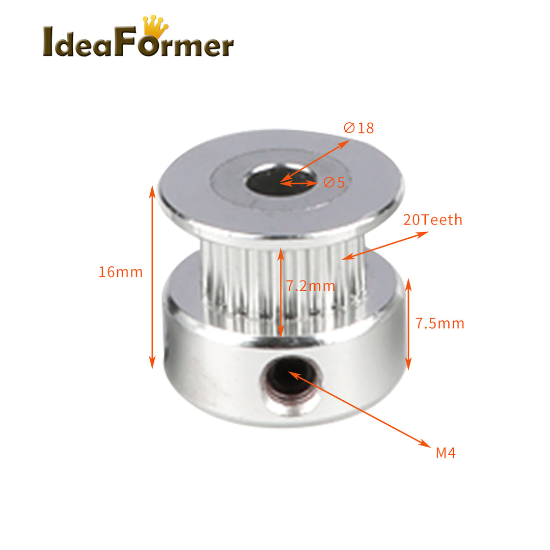 IdeaFormer IR3 & IR3 V1 printer 2GT 80 teeth inner diameter 12mm outer diameter 55mm, bandwidth 10mm