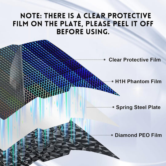 IdeaFormer Smooth Phantom H1H+Diamond PEO Spring Steel Build Plate, 257x257mm for Bambu Lab P1P/P1S/X1C/X1/X1E/A1