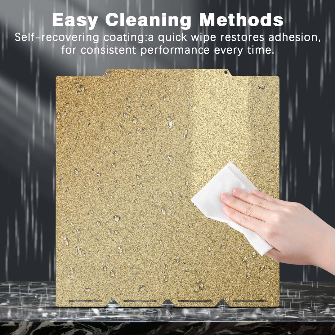 IdeaFormer 両面ゴールドテクスチャPEIスプリングスチールビルドプレート、276×293mm、Snapmaker U1 3Dプリンター用、プリントサイズ270×270mm