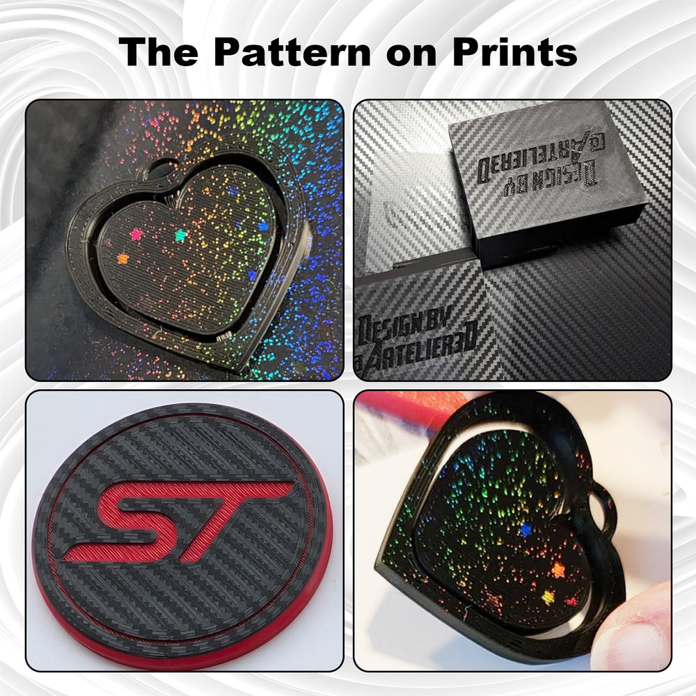 IdeaFormer Rainbow Starry PEY+Carbon Fiber PET Spring Steel Build Plate, 257x257mm for Bambu Lab P1P/P1S/X1C/X1/X1E/A1