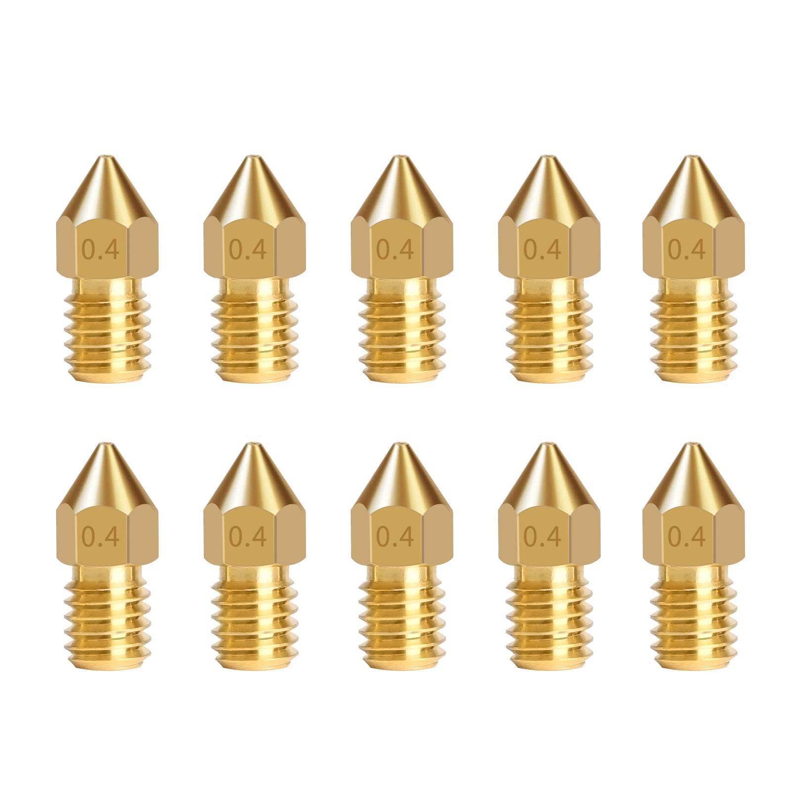 IdeaFormer 10Pcs 0.4mm 0.6mm 0.8mm 1.0mm Brass Nozzles for Conveyor Belt 3D Pritner IR3 V2